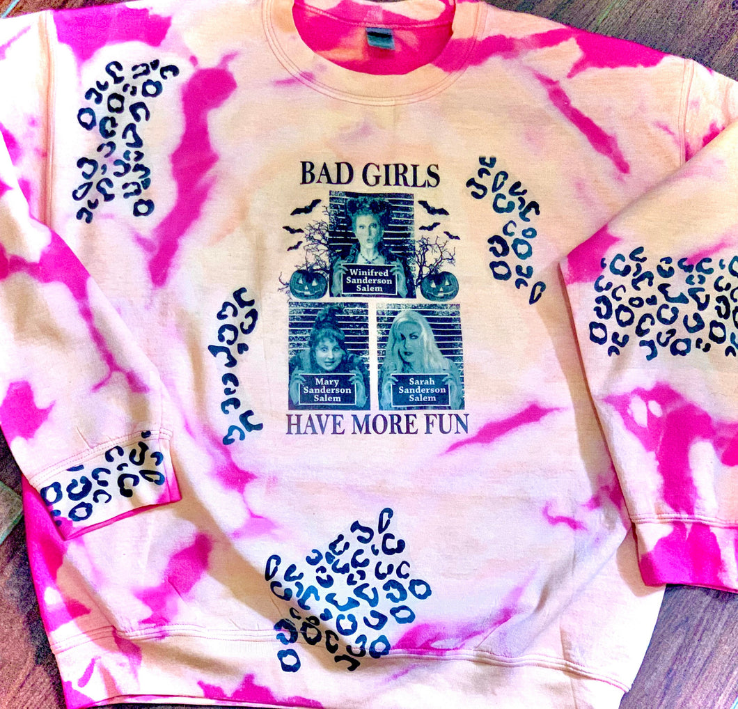 Bad Girls Halloween Sweatshirt | Bleached | Halloween